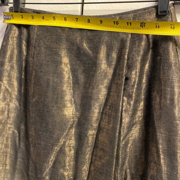 Carmen Marc Valvo Signature Maxi Skirt 8 Women Green Aline Shiny Elegant Party - Picture 13 of 15